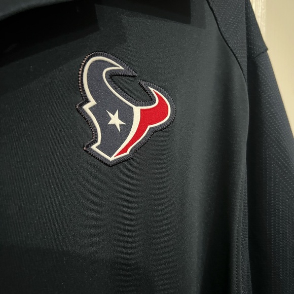 Nike Men's Texans Navy Blue and Red Polo Shirt - *Houston Texans *   Size: Large - Picture 5 of 9